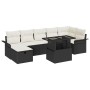 Juego de Sofá de Jardín de 8 Piezas con Cojines Negro Ratán Sintético de , Sofás de exterior - Ref: Foro24-3359684, Precio: 5...