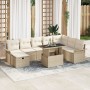 Juego de Sofás de Jardín de 9 piezas con Cojines Beige de Poliratán de , Sofás de exterior - Ref: Foro24-3359698, Precio: 670...