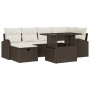 Conjunto de Sofá de Jardín de 7 Piezas con Cojines de Poliratan Marrón de , Sofás de exterior - Ref: Foro24-3359755, Precio: ...