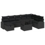 Juego de Sofá de Jardín de 9 Piezas con Cojines Negro Poliratán de , Sofás de exterior - Ref: Foro24-3359780, Precio: 613,89 ...