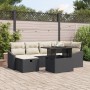 Conjunto de Sofá de Jardín de 7 Piezas con Cojines Negro Poliratán de , Sofás de exterior - Ref: Foro24-3359834, Precio: 473,...