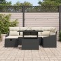 Conjunto de Sofá de Jardín de 7 Piezas con Cojines Negro Poliratán de , Sofás de exterior - Ref: Foro24-3359834, Precio: 473,...