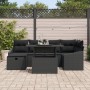 Juego de Sofá de Jardín de 7 Piezas con Cojines Negro Poliratán de , Sofás de exterior - Ref: Foro24-3359840, Precio: 492,78 ...