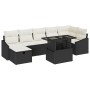 Juego de Sofá de Jardín de 8 Piezas con Cojines Negro de Poliratán de , Sofás de exterior - Ref: Foro24-3359844, Precio: 504,...