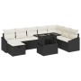 Juego de Sofás de 9 Piezas con Cojines Negro de Poliratán de , Sofás de exterior - Ref: Foro24-3359854, Precio: 554,13 €, Des...