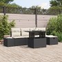 Conjunto de Sofá de Jardín de 6 Piezas con Cojines Ratán Poliéster Negro de , Sofás de exterior - Ref: Foro24-3359864, Precio...