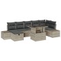Conjunto de Sofá de Jardín de 8 Piezas con Cojines de Ratán Versátil Gris Claro de , Sofás de exterior - Ref: Foro24-3359889,...