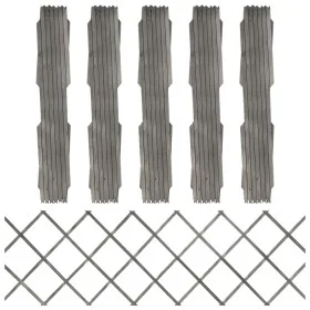 Trellis fences 5 pcs solid gray fir wood 180x60 cm by vidaXL, fence panels - Ref: Foro24-316424, Price: 30,75 €, Discount: %