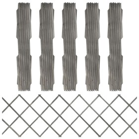 Vallas enrejado 5 uds madera maciza de abeto gris 180x60 cm de vidaXL, Paneles de vallas - Ref: Foro24-316424, Precio: 33,47 ...