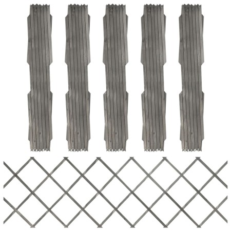 Vallas enrejado 5 uds madera maciza de abeto gris 180x60 cm de vidaXL, Paneles de vallas - Ref: Foro24-316424, Precio: 33,47 ...