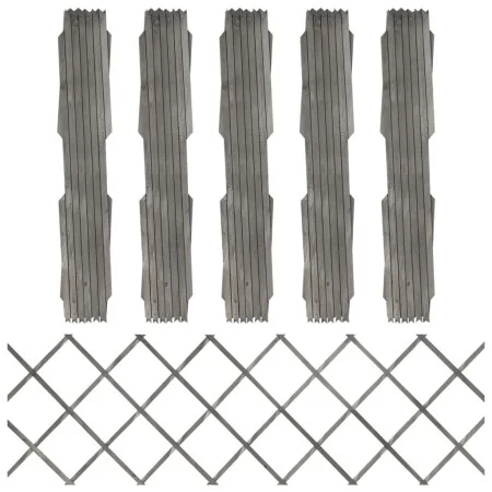 Vallas enrejado 5 uds madera maciza de abeto gris 180x60 cm de vidaXL, Paneles de vallas - Ref: Foro24-316424, Precio: 30,75 ...