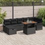 Conjunto de Sofá de Jardín de 8 Piezas con Cojines Negro Poliratán de , Sofás de exterior - Ref: Foro24-3359922, Precio: 556,...