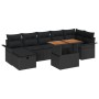 Conjunto de Sofá de Jardín de 8 Piezas con Cojines Negro Poliratán de , Sofás de exterior - Ref: Foro24-3359922, Precio: 556,...