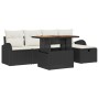 Conjunto de Sofás de Jardín de 6 Piezas con Cojines Negro Poliratán de , Sofás de exterior - Ref: Foro24-3359960, Precio: 404...