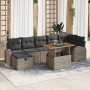 Conjunto de Sofás Jardín de 8 Piezas con Cojines Gris Ratán Polimérico de , Sofás de exterior - Ref: Foro24-3359975, Precio: ...