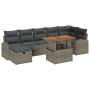 Conjunto de Sofás Jardín de 8 Piezas con Cojines Gris Ratán Polimérico de , Sofás de exterior - Ref: Foro24-3359975, Precio: ...