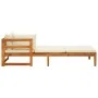 Lounger 1 armrest with cream cushions solid acacia wood by vidaXL, Modular outdoor sofas - Ref: Foro24-316313, Price: 195,31 ...