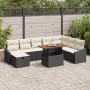 Conjunto de Sofá de Jardín de 9 piezas con cojines Poliratán Negro de , Sofás de exterior - Ref: Foro24-3360037, Precio: 556,...