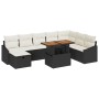 Conjunto de Sofá de Jardín de 9 piezas con cojines Poliratán Negro de , Sofás de exterior - Ref: Foro24-3360037, Precio: 556,...