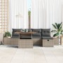 Juego de Sofá de Jardín de 6 Piezas con Cojines Gris Poliratán de , Sofás de exterior - Ref: Foro24-3360074, Precio: 436,05 €...