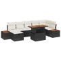 Juego de Sofá de Jardín de 8 Piezas con Cojines de Ratán Negro de , Sofás de exterior - Ref: Foro24-3360082, Precio: 535,53 €...