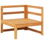 Set muebles de jardín 2 pzas cojines gris oscuro madera acacia de vidaXL, Sofás modulares de exterior - Ref: Foro24-316321, P...