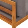Set muebles de jardín 2 pzas cojines gris oscuro madera acacia de vidaXL, Sofás modulares de exterior - Ref: Foro24-316321, P...