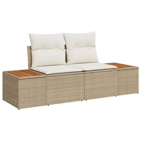 Conjunto de Sofá de Jardín de 9 Piezas con Cojines Beige Ratan de , Sofás de exterior - Ref: Foro24-3360091, Precio: 667,04 €...