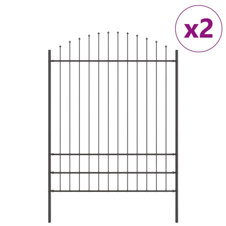 Valla de jardín  con arco gris 3,4x2 m de acero | Foro24.es | Tu tienda online para hogar, jardín y más Foro24.es