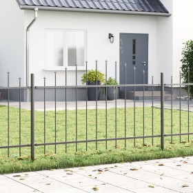 Comprar Valla de jardín con punta de arco gris de