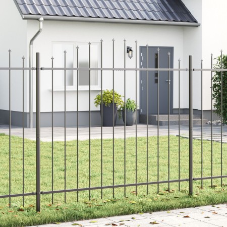 Cerca de Jardín  con Parte Superior en Arco Gris 6,8x1,5 m de Acero | Foro24.es | Tu tienda online para hogar, jardín y más Foro24.es