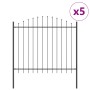 Valla de jardín  con parte superior en arco gris 8,5x1,25 m de acero | Foro24.es | Tu tienda online para hogar, jardín y más Foro24.es