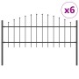 valla de jardín  con parte superior en arco gris 10,2x0,75 m de acero | Foro24.es | Tu tienda online para hogar, jardín y más Foro24.es