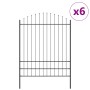 Valla de jardín  con arco gris de 10,2x2 m de acero | Foro24.es | Tu tienda online para hogar, jardín y más Foro24.es