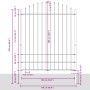 Valla de jardín  con arco gris de 10,2x2 m de acero | Foro24.es | Tu tienda online para hogar, jardín y más Foro24.es
