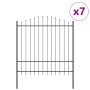 valla de jardín  con parte superior arqueada gris 11,9x1,75 m de acero | Foro24.es | Tu tienda online para hogar, jardín y más Foro24.es