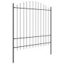 valla de jardín  con parte superior arqueada gris 11,9x1,75 m de acero | Foro24.es | Tu tienda online para hogar, jardín y más Foro24.es