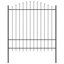 valla de jardín  con parte superior arqueada gris 11,9x1,75 m de acero | Foro24.es | Tu tienda online para hogar, jardín y más Foro24.es
