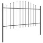 valla de jardín  con parte superior arqueada gris 13,6x1 m de acero | Foro24.es | Tu tienda online para hogar, jardín y más Foro24.es