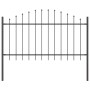 valla de jardín  con parte superior arqueada gris 13,6x1 m de acero | Foro24.es | Tu tienda online para hogar, jardín y más Foro24.es