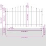 valla de jardín  con parte superior arqueada gris 13,6x1 m de acero | Foro24.es | Tu tienda online para hogar, jardín y más Foro24.es