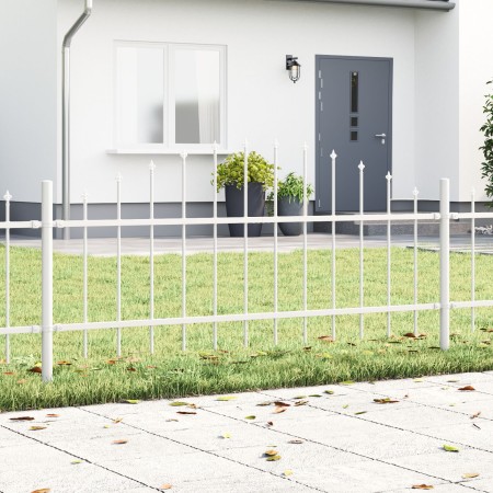 valla de jardín  blanca con parte superior en arco de 3,4x0,75 m de acero | Foro24.es | Tu tienda online para hogar, jardín y más Foro24.es