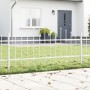 Valla de jardín  con parte superior en arco blanca 11,9x0,75 m de acero | Foro24.es | Tu tienda online para hogar, jardín y más Foro24.es
