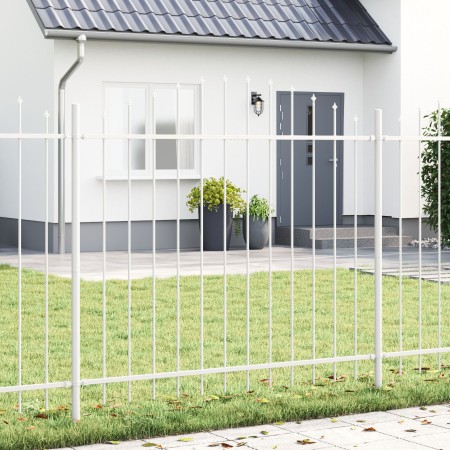 Cerca de jardín  con parte superior de arco blanca 11,9x1,25 m de acero | Foro24.es | Tu tienda online para hogar, jardín y más Foro24.es