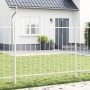 Cerca de jardín  con parte superior de arco blanca 11,9x1,25 m de acero | Foro24.es | Tu tienda online para hogar, jardín y más Foro24.es