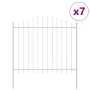 Cerca de jardín  con parte superior de arco blanca 11,9x1,25 m de acero | Foro24.es | Tu tienda online para hogar, jardín y más Foro24.es