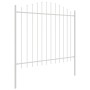 Cerca de jardín  con parte superior de arco blanca 11,9x1,25 m de acero | Foro24.es | Tu tienda online para hogar, jardín y más Foro24.es