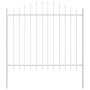 Cerca de jardín  con parte superior de arco blanca 11,9x1,25 m de acero | Foro24.es | Tu tienda online para hogar, jardín y más Foro24.es