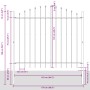 Cerca de jardín  con parte superior de arco blanca 11,9x1,25 m de acero | Foro24.es | Tu tienda online para hogar, jardín y más Foro24.es