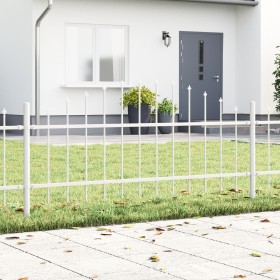 Comprar Valla de jardín blanca con parte superior